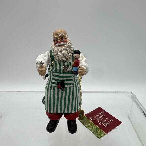 1993 Clothtique By Possible Dreams Working Santa Claus Figures Ornament Toy Xmas - Picture 2 of 16